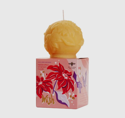Ornament Candles- 100% pure Beeswax