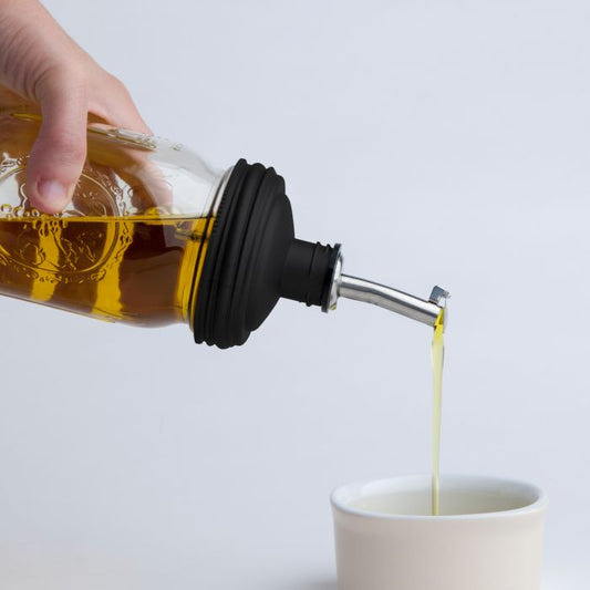 reCAP® Mason Jar Pour Spout Lid | Olive Oil Spout & Dispenser | Regular Mouth