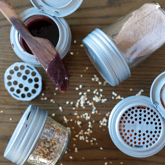 reCAP® Mason Jar Shaker Lid For Spices, Regular Mouth, 4-pack
