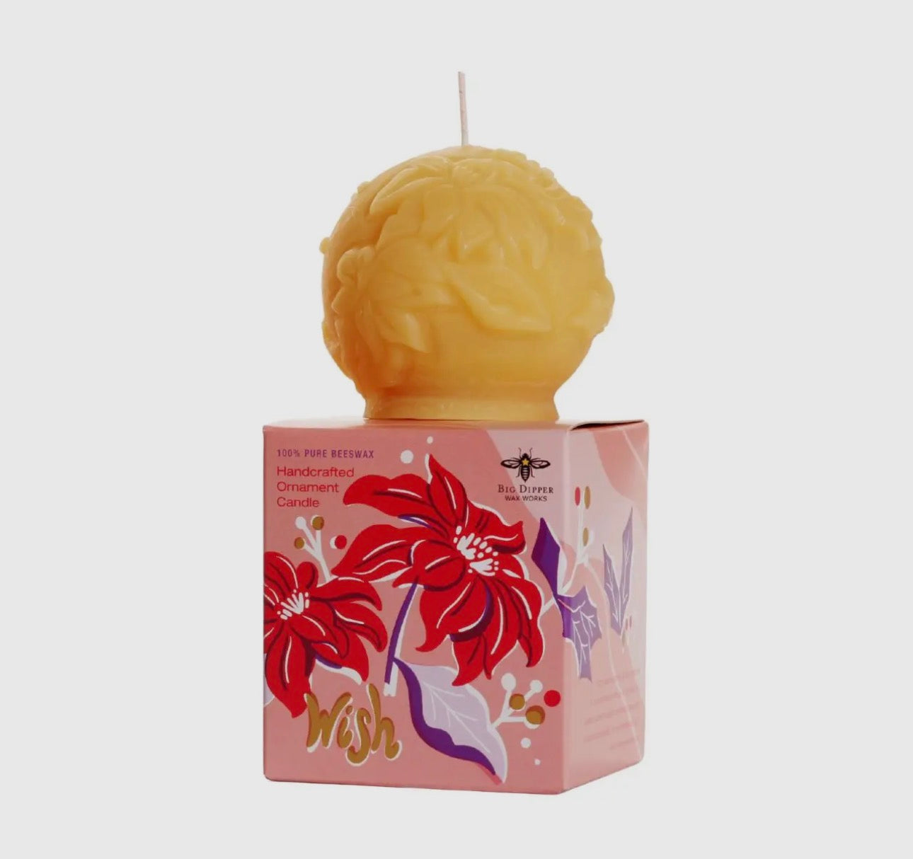 Ornament Candles- 100% pure Beeswax