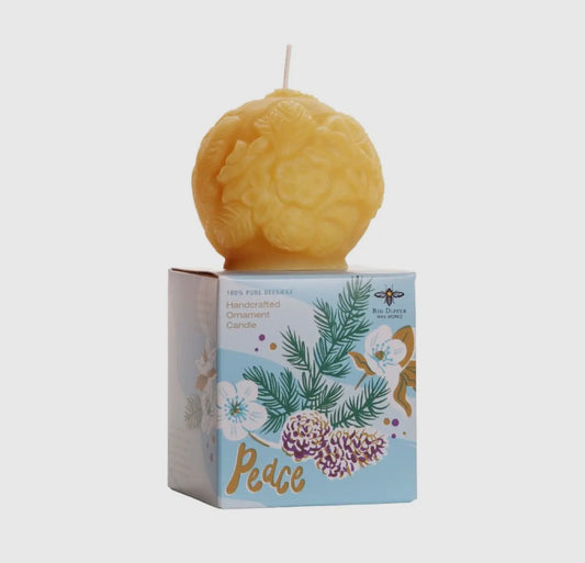 Ornament Candles- 100% pure Beeswax