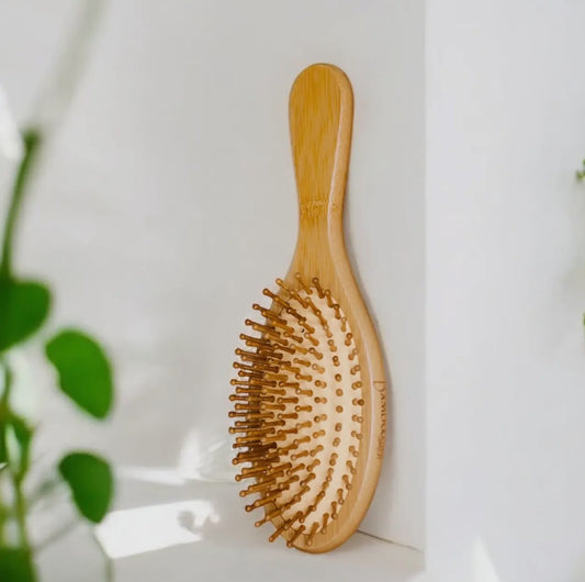 Bamboo Paddle Hair Brush-round
