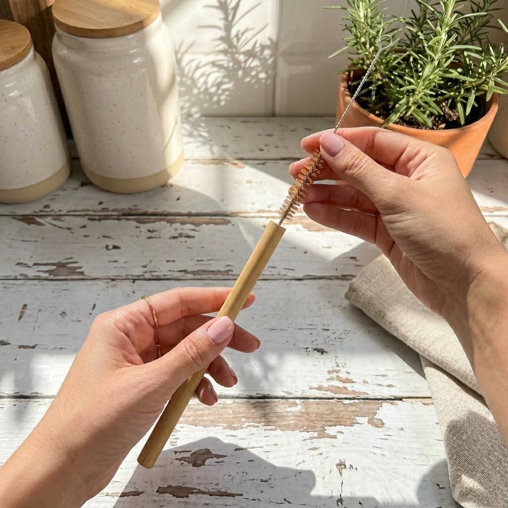 10 Pack - Coconut Fiber Plastic Free Straw Cleaner
