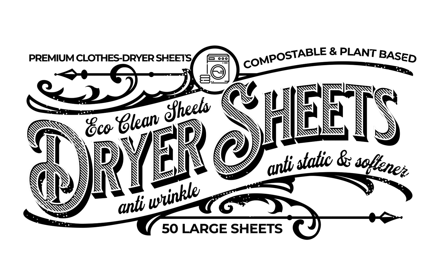 Dryer Sheets - Eco Clean -Retail packaged - 50 LG Sheets