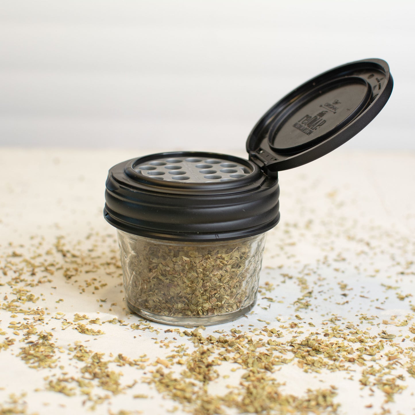 reCAP® Mason Jar Shaker Lid For Spices, Regular Mouth, 4-pack